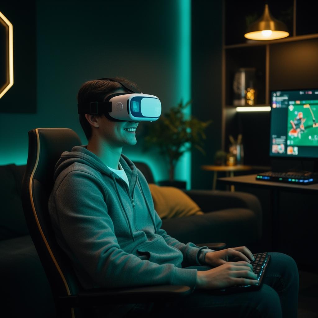 VR-pelaaja nauttii sosiaalisista peleistä Suomislotscoreissa
